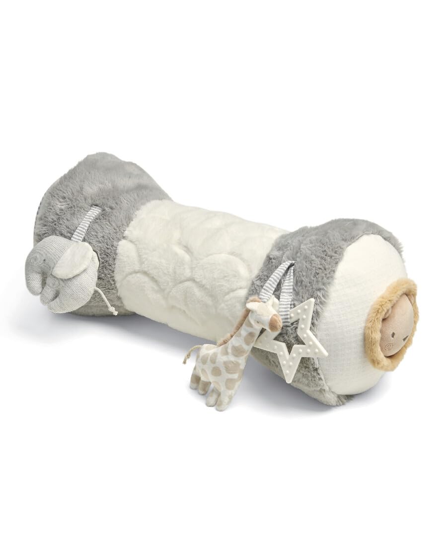 Mamas & Papas Tummy Time Roll - Supportive Soft Baby Pillow with Rattle for Early Development 4