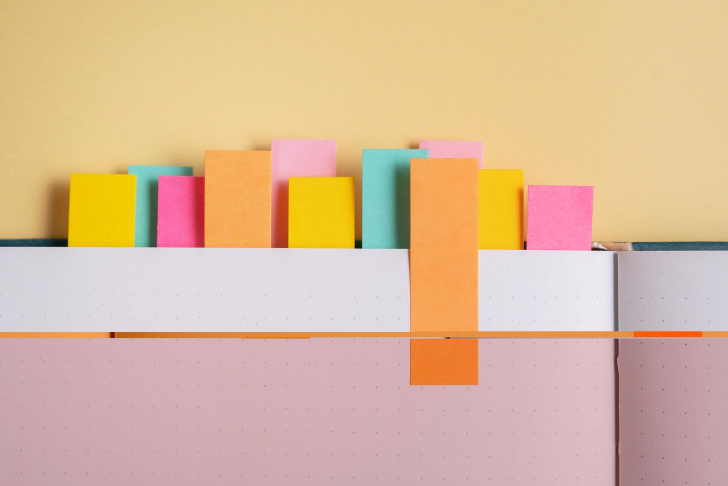 Post-it 670-5 Note Page Markers - 15mm x 50mm | Orange/Green/Yellow/Pink/Neon Pink | 100 Sheets 5