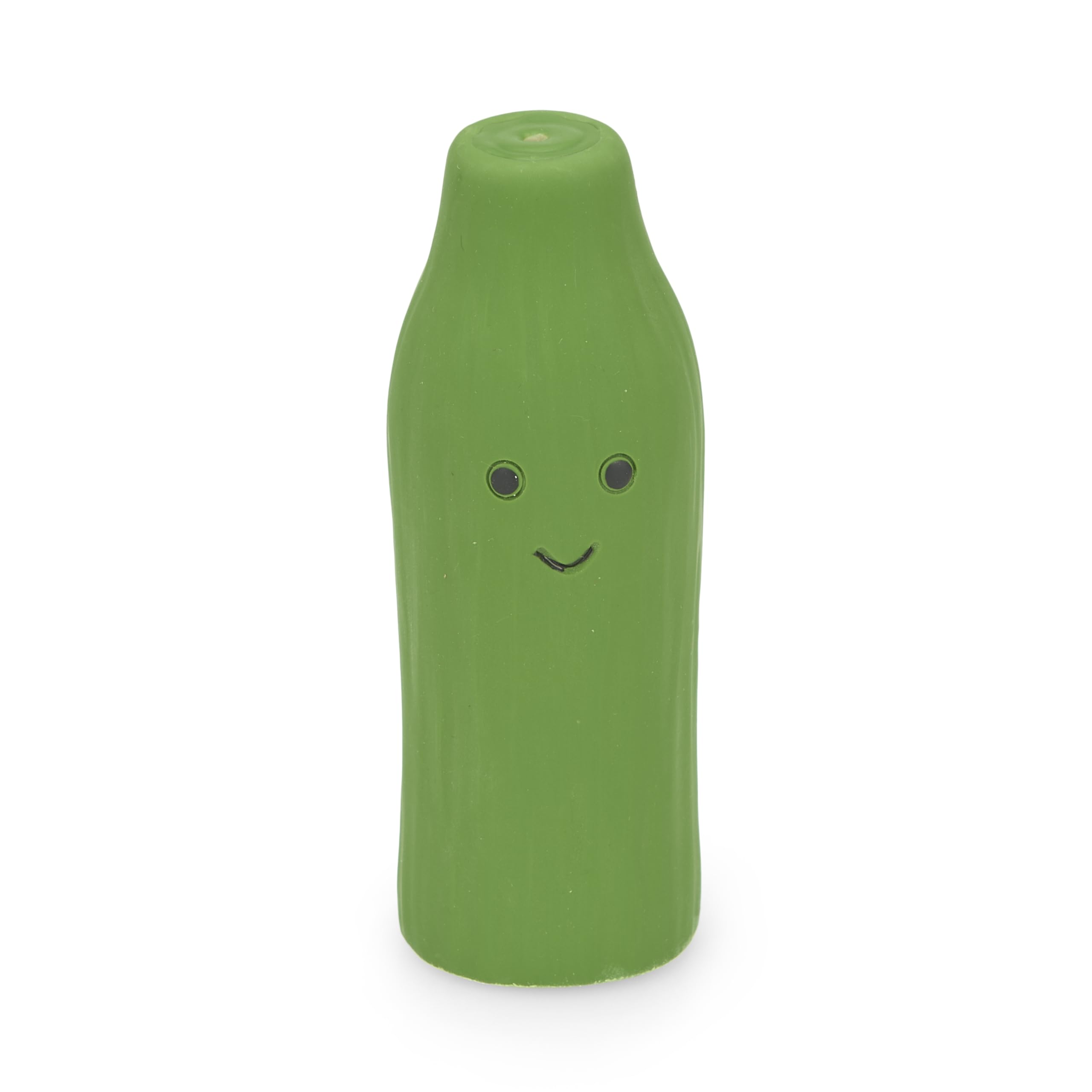 Petface Foodie Faces Cucumber Latex Dog Toy - Small, Squeaker, Durable Chew Toy