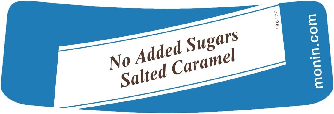 Monin Salted Caramel Sirup ohne Zuckerzusatz, 1 l – Getränkearoma für Kaffee, Cocktails und Frappés