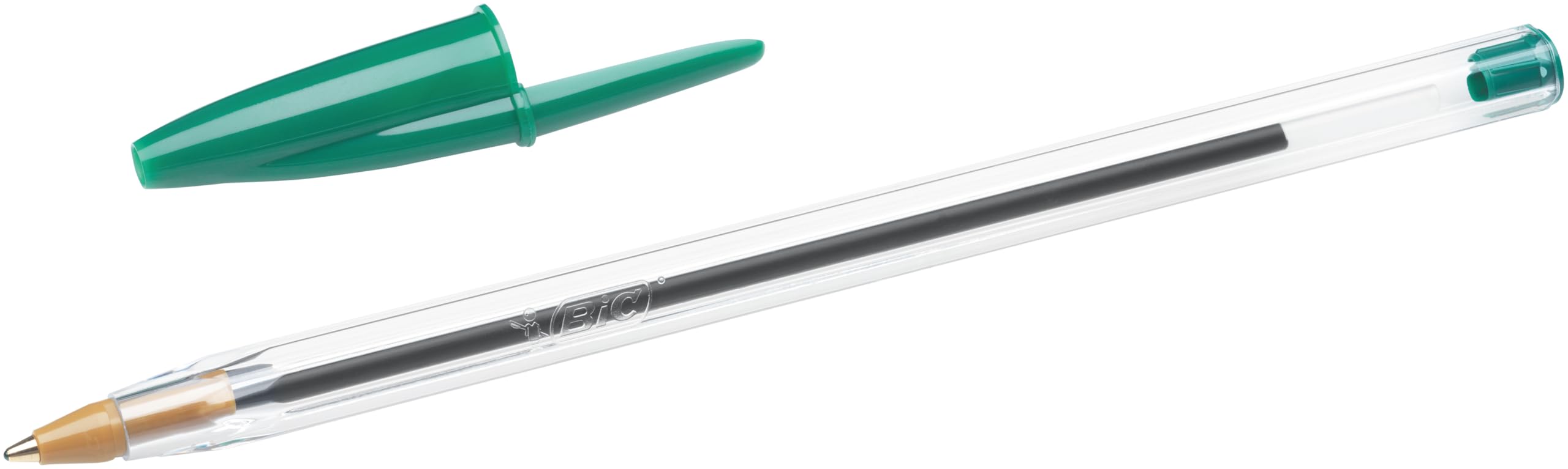 BIC Cristal Original Ballpoint Pens - Medium Point 1.0mm, Green Ink | Box of 50 | Smudge-Free 3