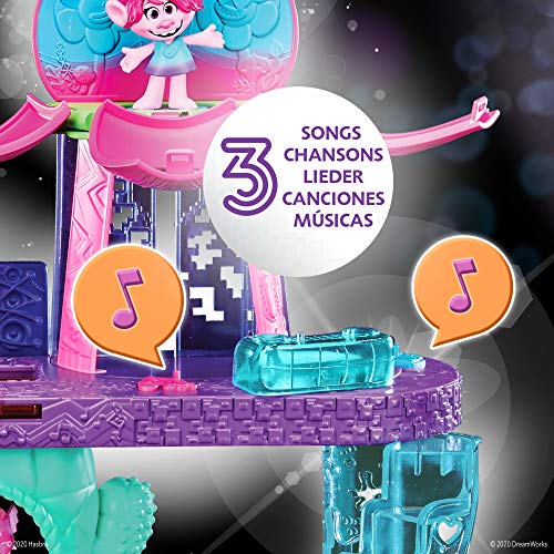 Trolls World Tour Blooming Pod Stage Musical Toy - Interactive Playset with Poppy Figure for Kids 4+ 7