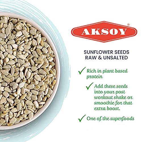 AKSOY Raw Sunflower Seed Kernels (No Shell) | 1100g | Antioxidant Rich Superfood