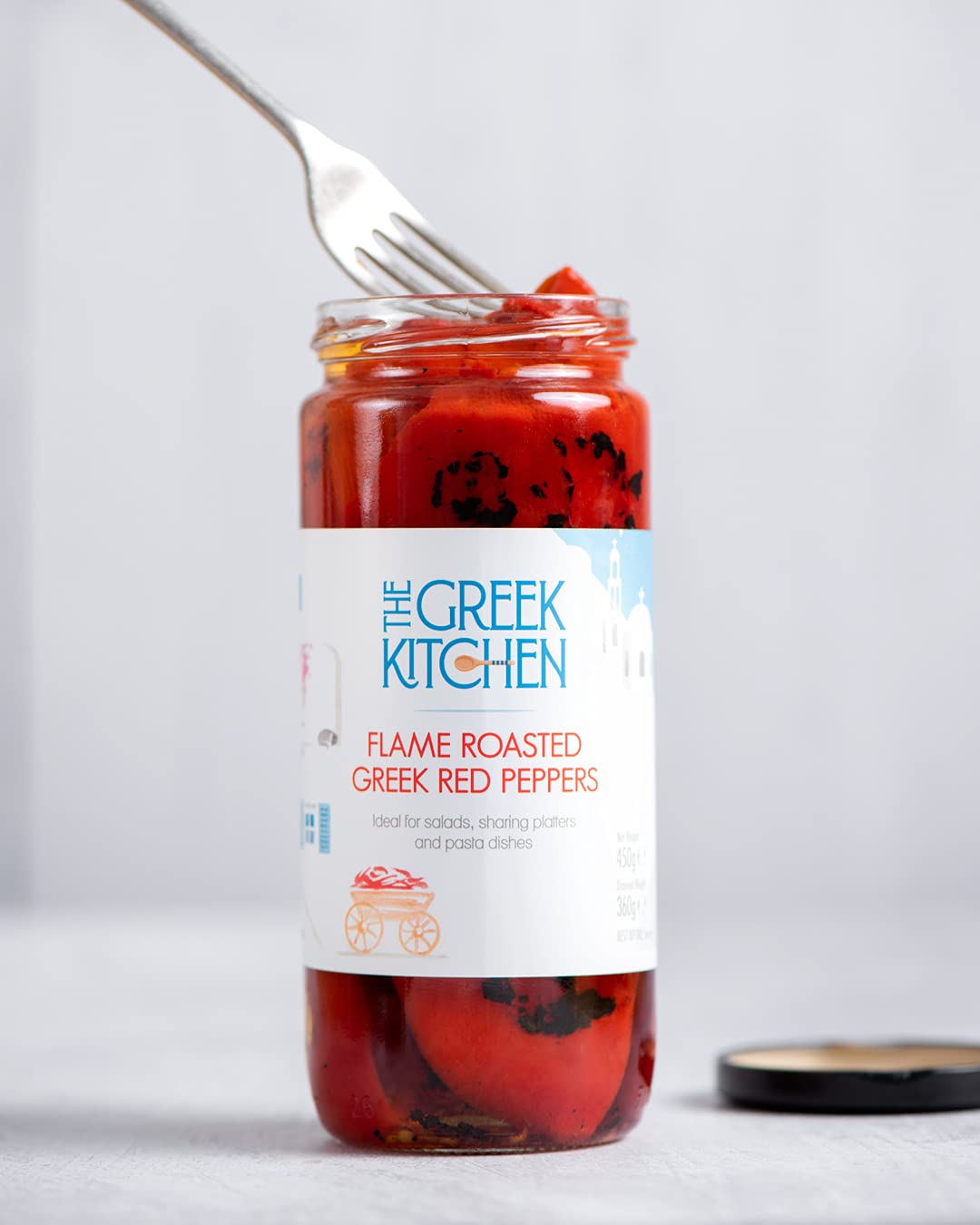 The Greek Kitchen Flame Roasted Red Peppers - Sweet Flesh, No Added Sugar | 360g Jar 3