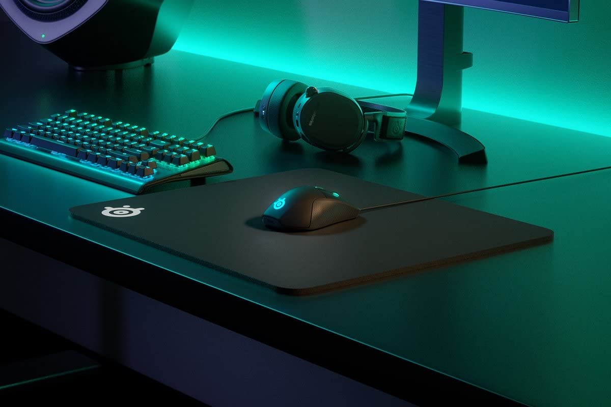 SteelSeries QcK Heavy Gaming Mouse Pad - Extra Thick 6mm Non-Slip Base | Size L (450x400mm) | Black 3