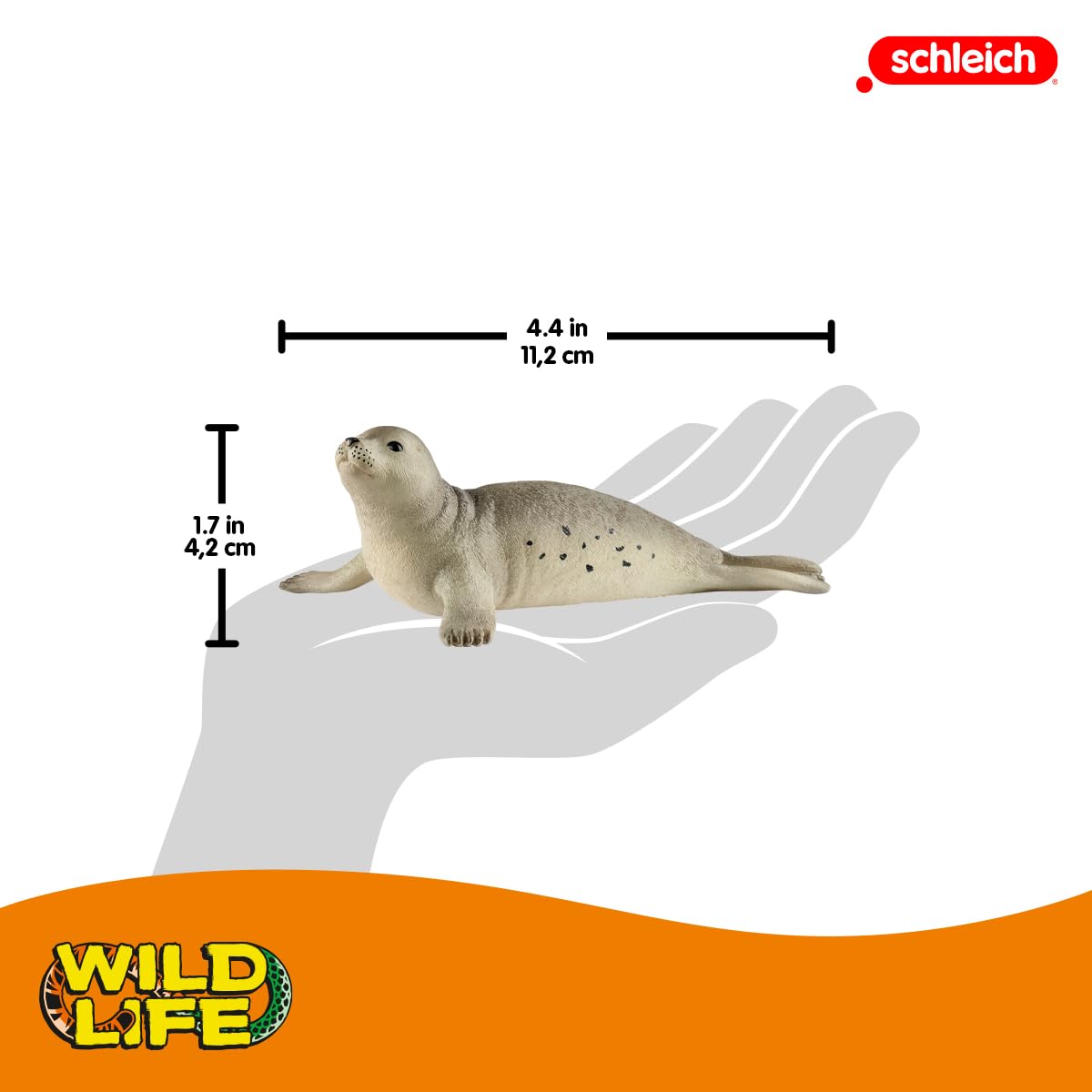 SCHLEICH 14801 Seal Wildlife Animal Figure - Educational Play for Kids