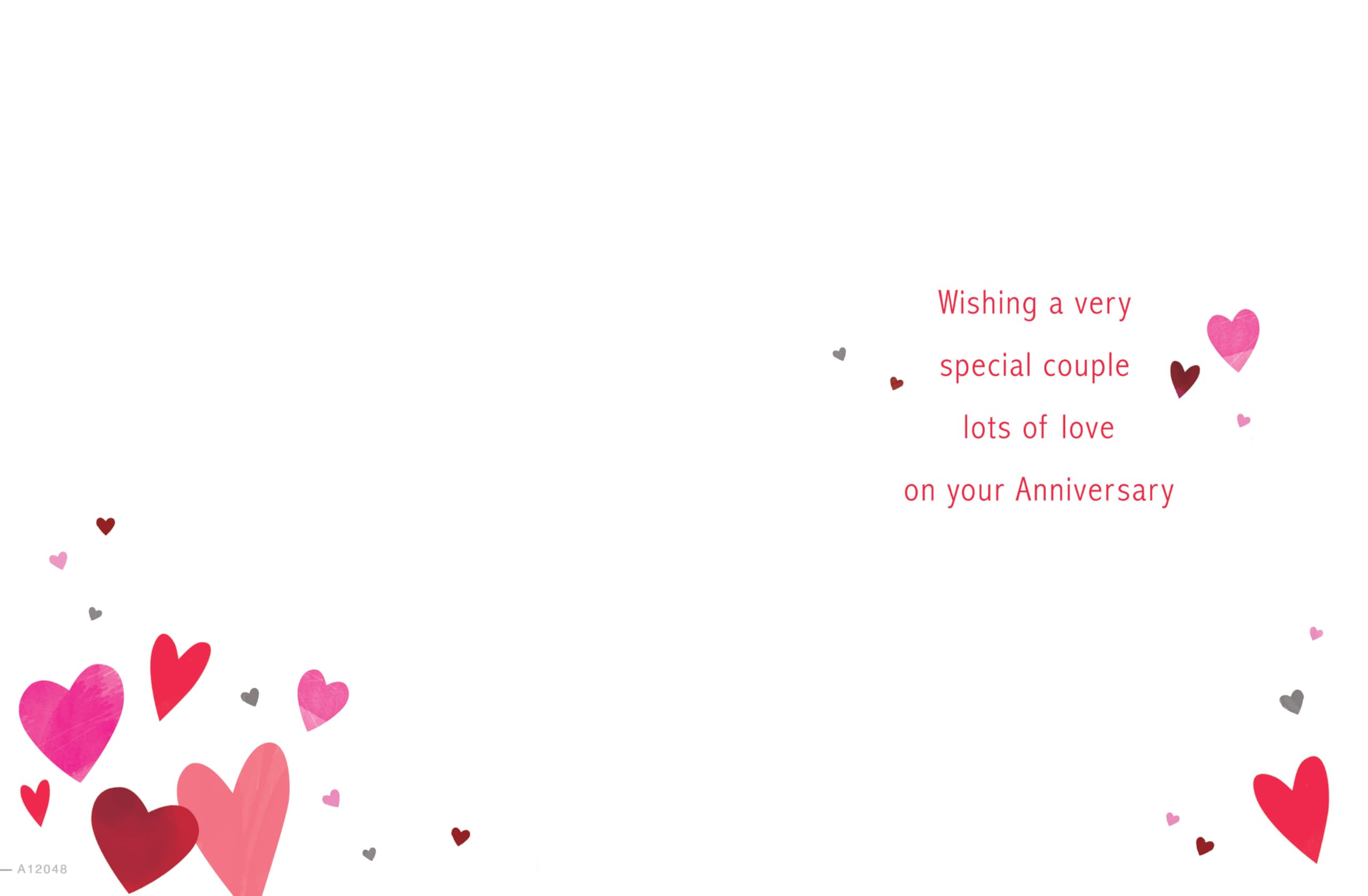 Piccadilly Greetings Anniversary Card for Son & Daughter-in-Law with Hearts Design | 8 x 6 Inches