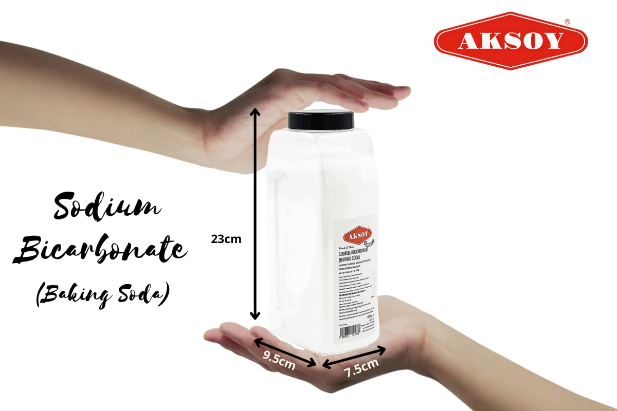 AKSOY Pure Bicarbonate of Soda - 1KG Food Grade Sodium Bicarbonate Powder | Aluminum-Free 3