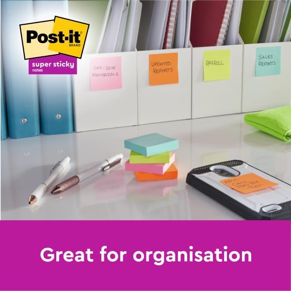 Post-it Super Sticky Notes Soulful Color Collection, Pack of 6 Pads, 90 Sheets p 10