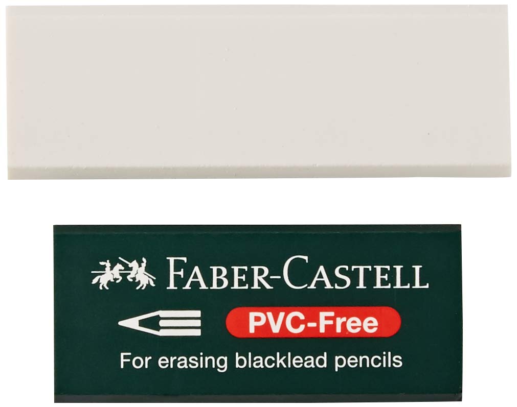 Faber-Castell Vinyl Cube Eraser - Dust-Free Smudge-Free Erasing | White | 65x25x13mm