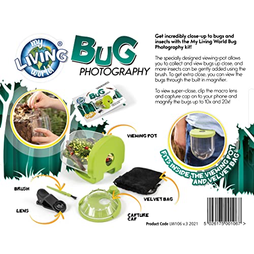 My Living World LW106 Insekten-Fotografie-Set – Makroobjektiv und Lupe für Kinder von 6–10 Jahren 9