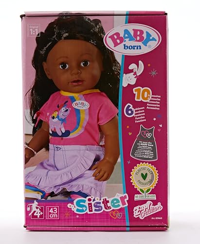 BABY born Sister, 43 cm große Puppe mit echten Tränen und Badezeit-Spiel, ab 4 Jahren 7