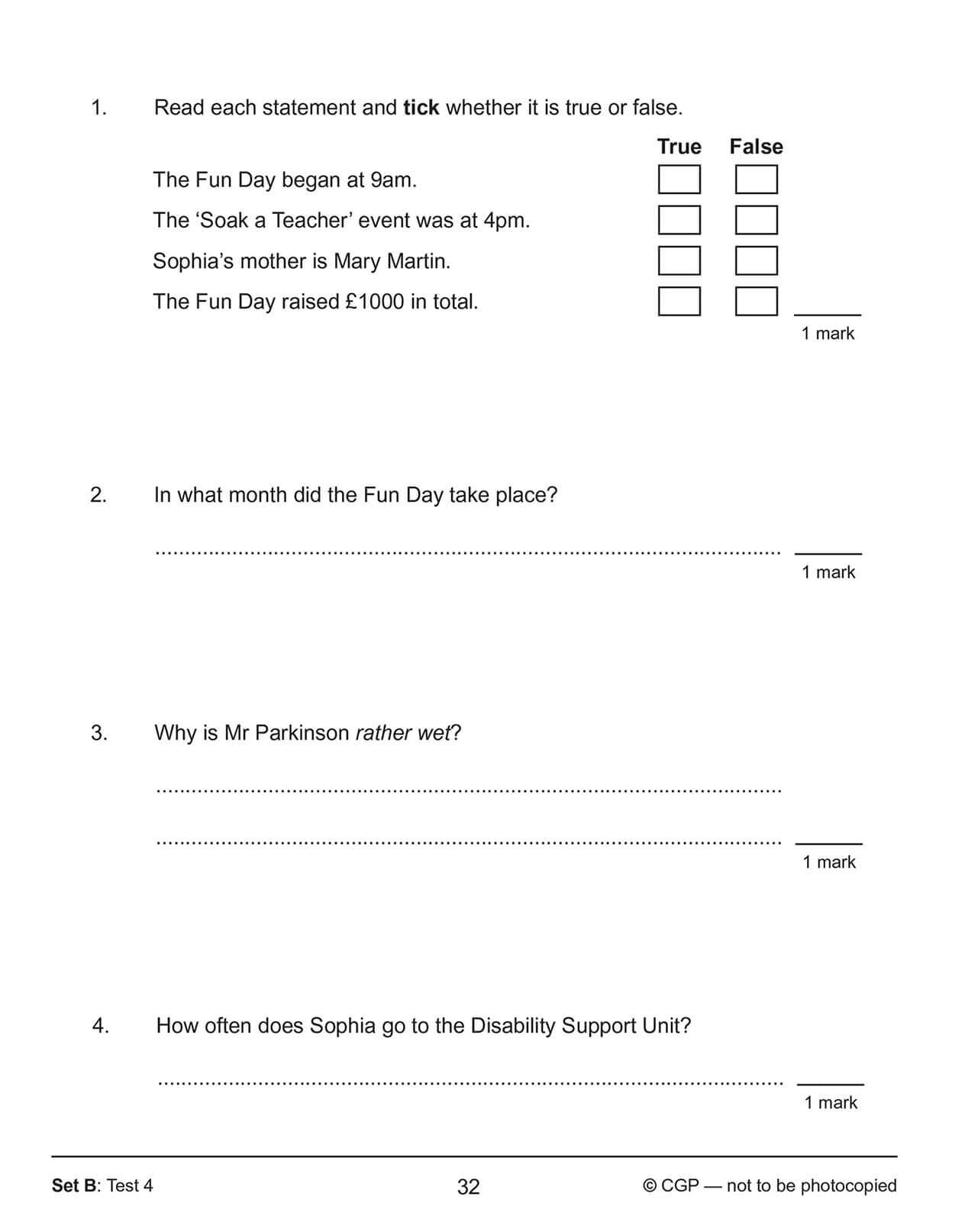 CGP KS2 English SAT Buster 10-Minute Tests: Reading - Book 1 | Ages 10-11 | Paperback 3