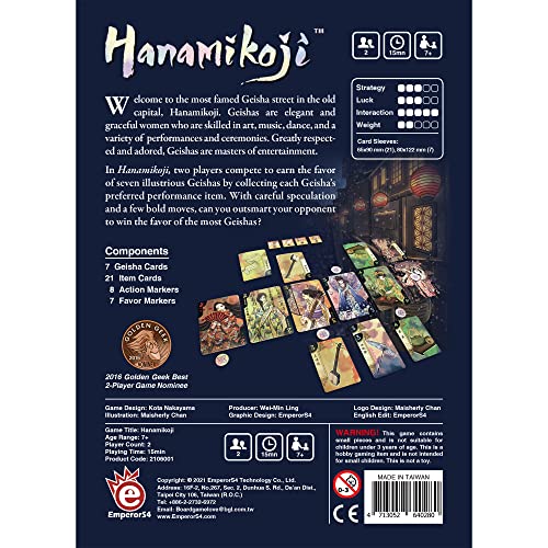 EmperorS4 Hanamikoji Brettspiel 6