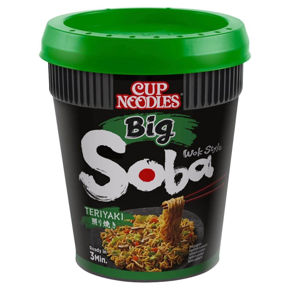 NISSIN Soba Big Teriyaki Instant Wok Style Noodles - Pack of 6 x 113g 2