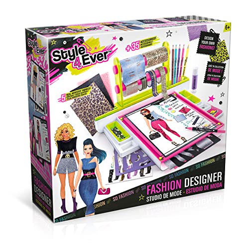 Fashion Designer Studio - Real Adhesive Fabrics & Design Kit for Kids 11