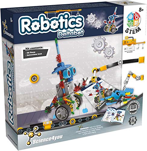 Science4you Robotics Deltabot - Robot Building Kit with 117 Pieces for Ages 8-14 | STEM Toy