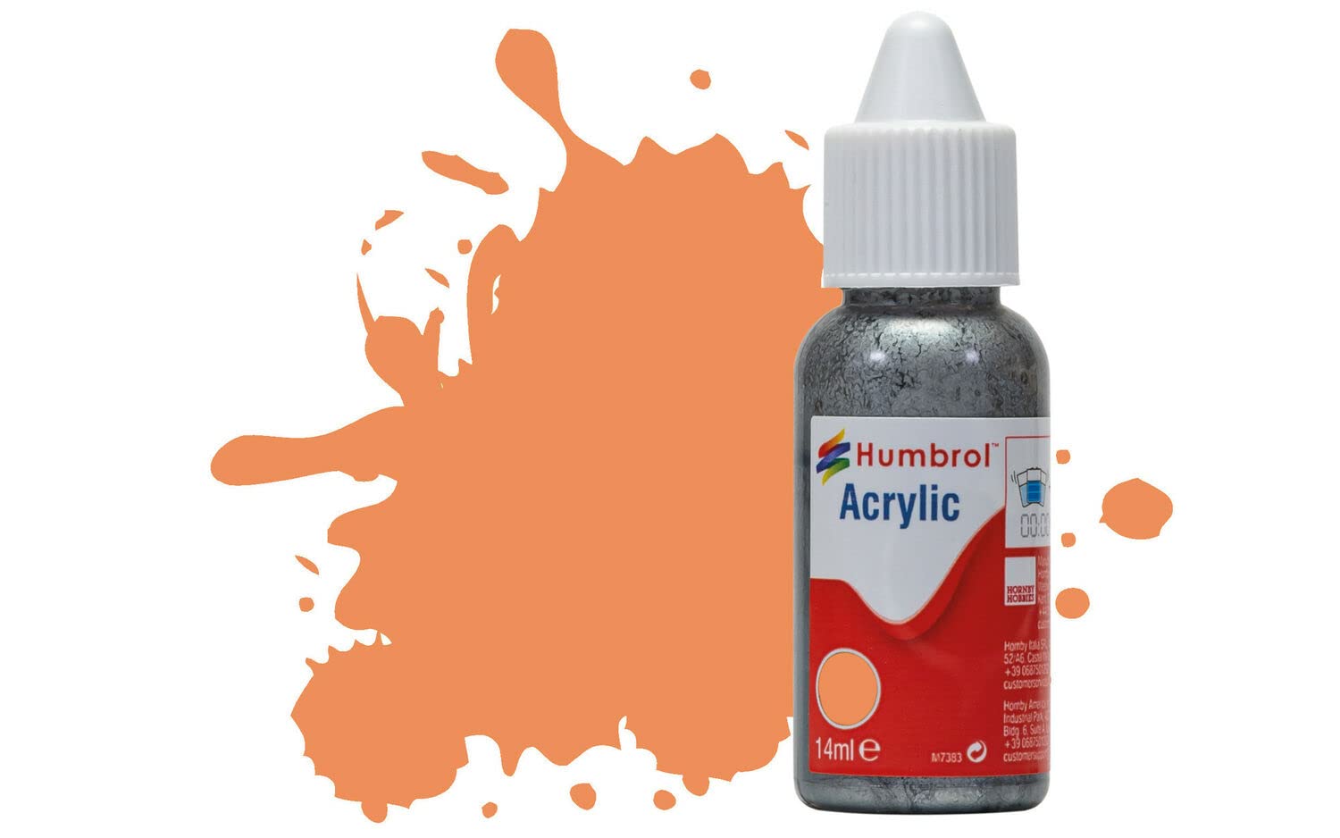 Humbrol No.61 Flesh Matt Acrylic Paint - 14ml Bottle | Fast-Drying | For Plastic, Metal, Wood, Glass