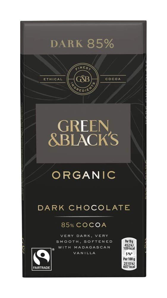 Green &amp; Black's Bio-Zartbitterschokolade 85% Kakao, 90g