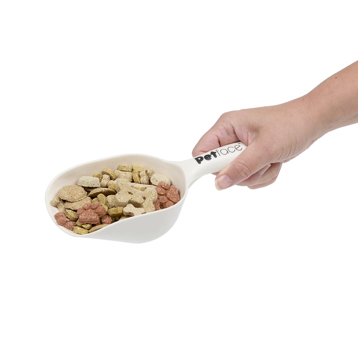 Petface Lightweight Portable Pet Food Hand Scoop for Dry Dog & Cat Food | 24 cm Size | Cream 3