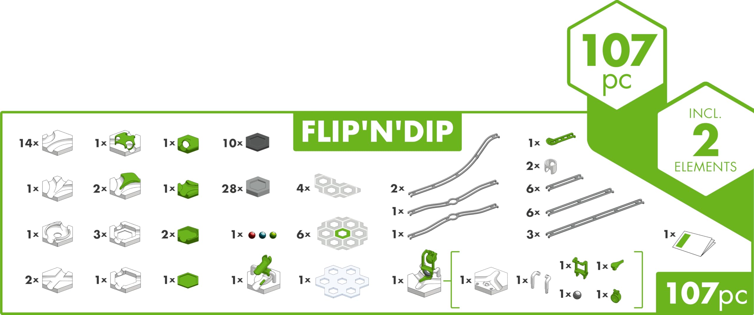 Ravensburger GraviTrax Flip n Dip Starter Set - Marble Run Construction Toy