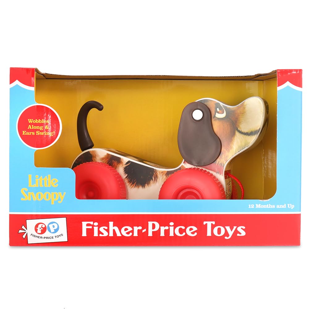 Basic Fun Fisher Price Little Snoopy Pull-Along Toy | Multicolor | Ages 12 Months+ 6