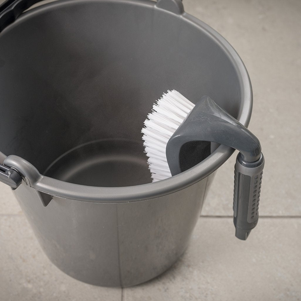 Addis ComfiGrip Floor Scrub Brush - Stiff Bristle | Iron Handle | Metallic Graphite 4