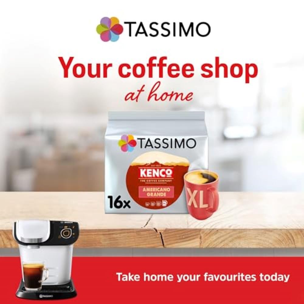 Kenco Americano Grande Kaffeepads für Tassimo-Maschinen (5er-Pack, 80 Kapseln) 6