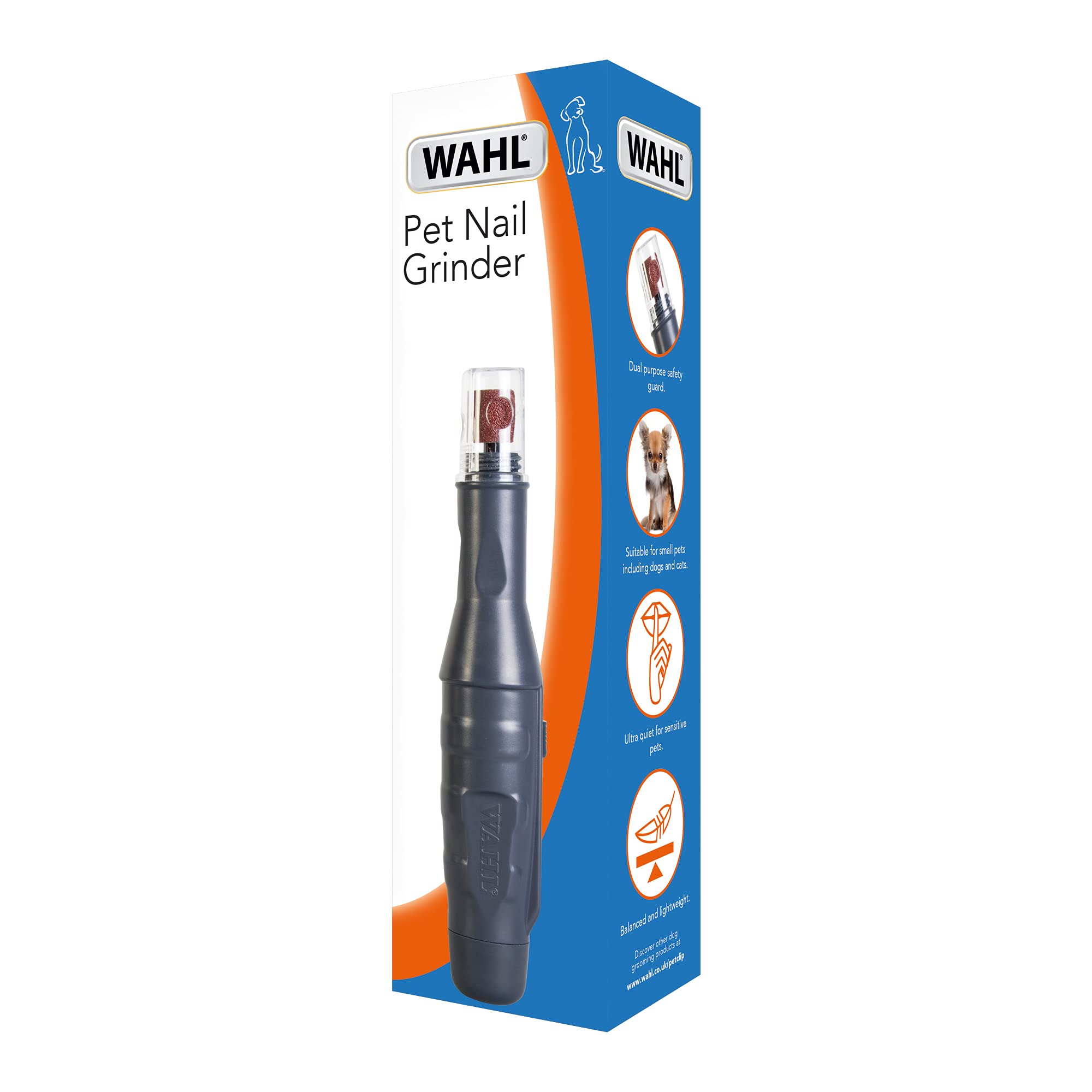 Wahl Battery Nail Grinder - Dual-Speed Rotary Filing | Portable & Low Noise | Includes 2 Grinding Heads 6