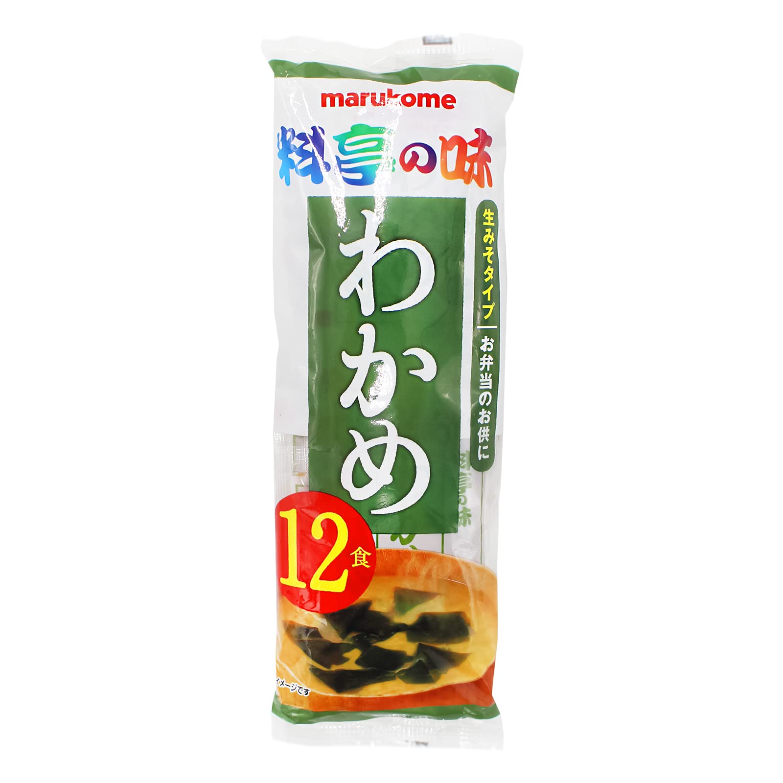 Marukome Instant Miso Soup Paste Sachets With Wakame - 12 x 18g Packs