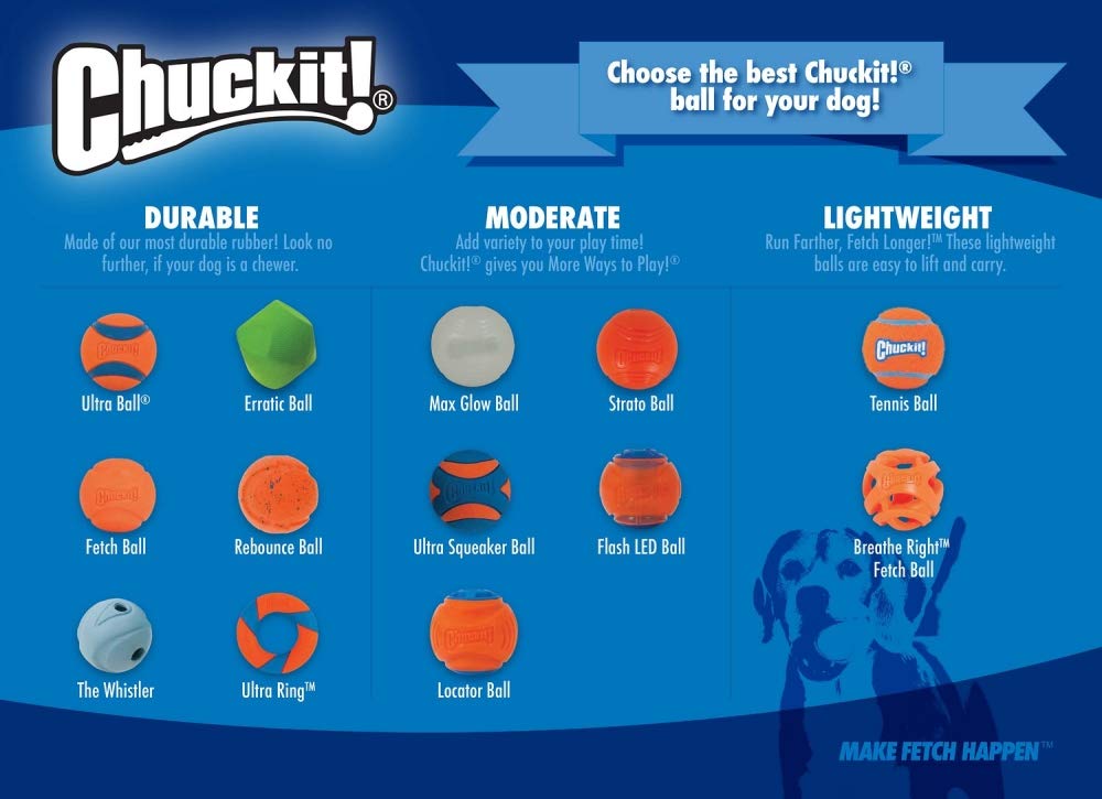 Chuckit! The Whistler Ball - Durable Rubber Interactive Dog Toy for Fetch | Large Size | Assorted Color 7