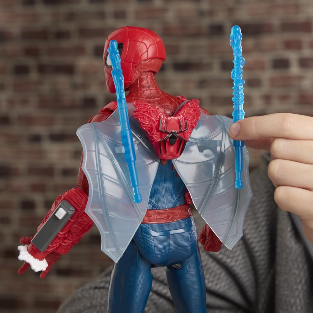 Marvel Spider-Man Titan Series Ultimate Web Gear Action Figure - 29.2cm Tall, 12 Accessories, Ages 4+ 15