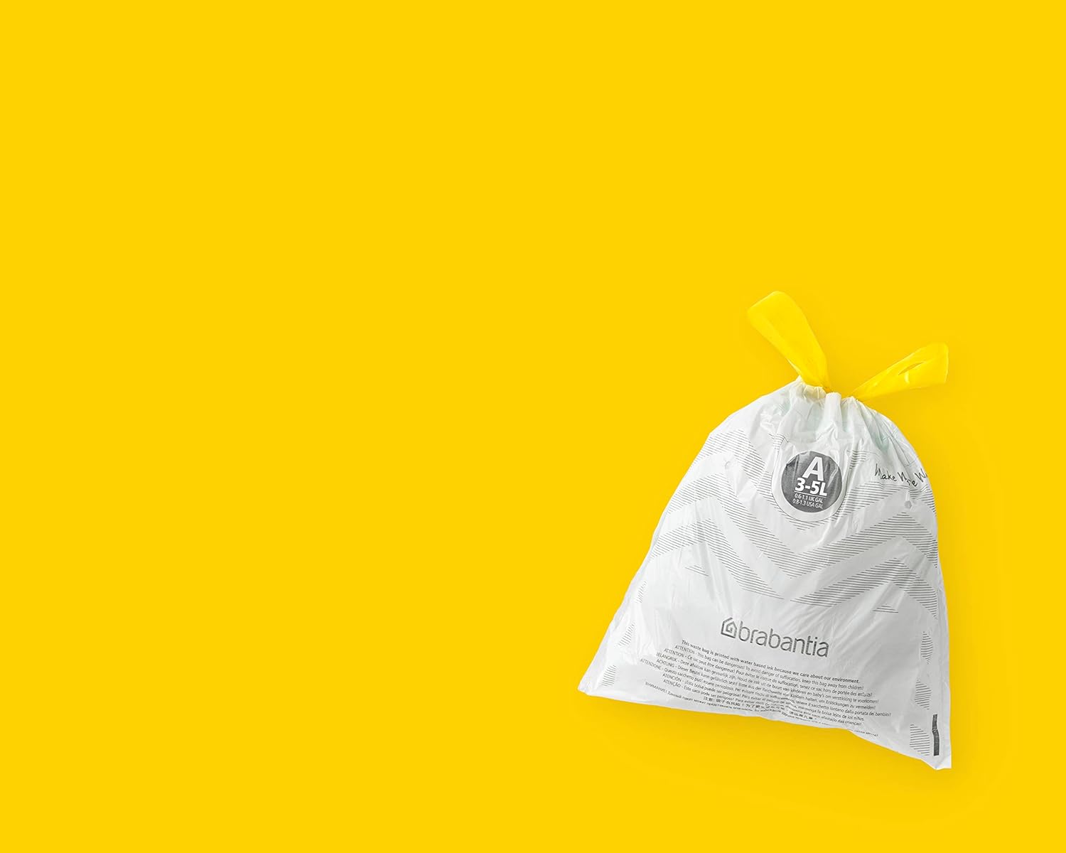 Brabantia - PerfectFit Müllbeutel (Größe A/3 Liter) Dicke Müllbeutel aus Kunststoff mit Bindeband