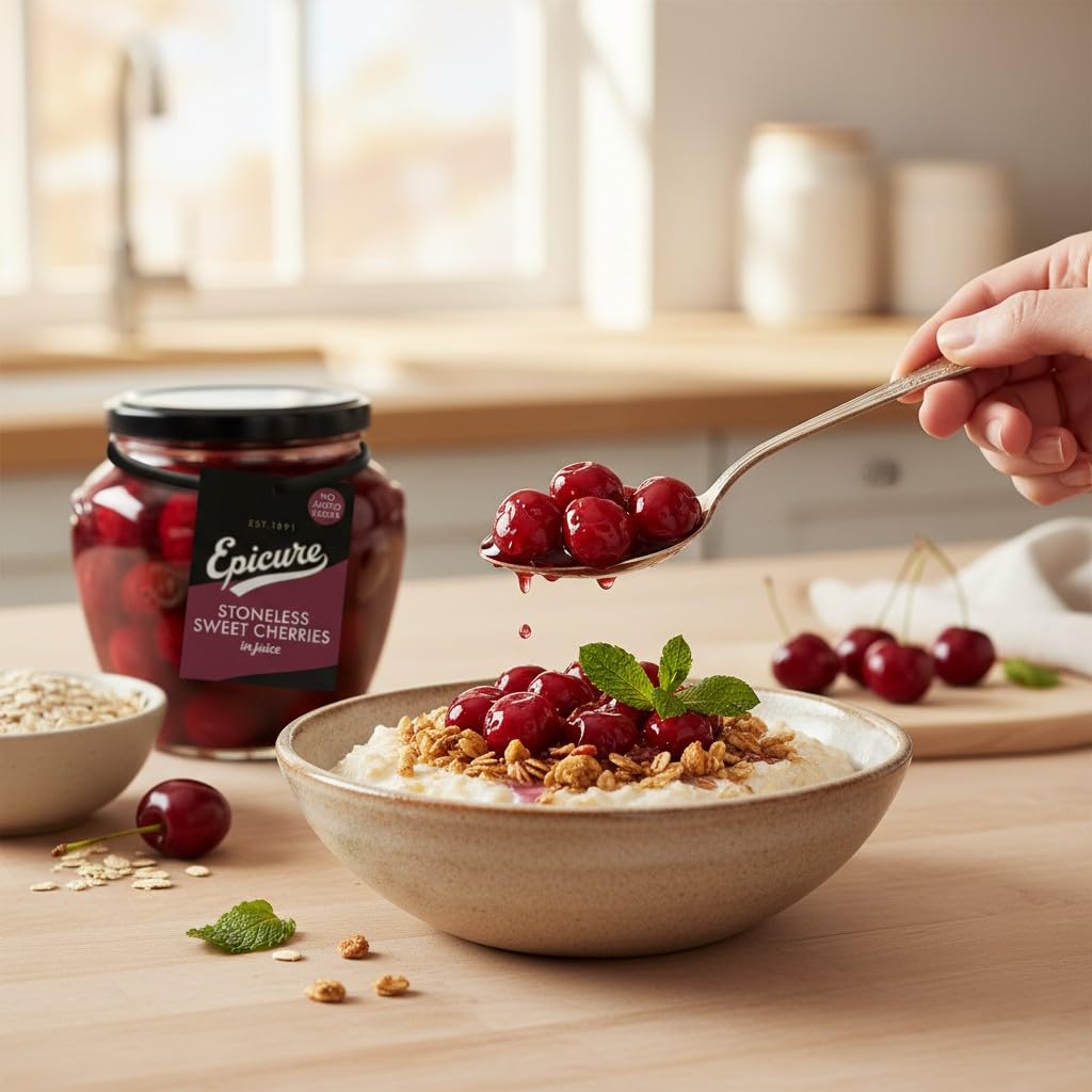 Epicure Premium Sweet Cherries Juice - Naturally Sweetened, Versatile Ingredient | 550 g Jar 7