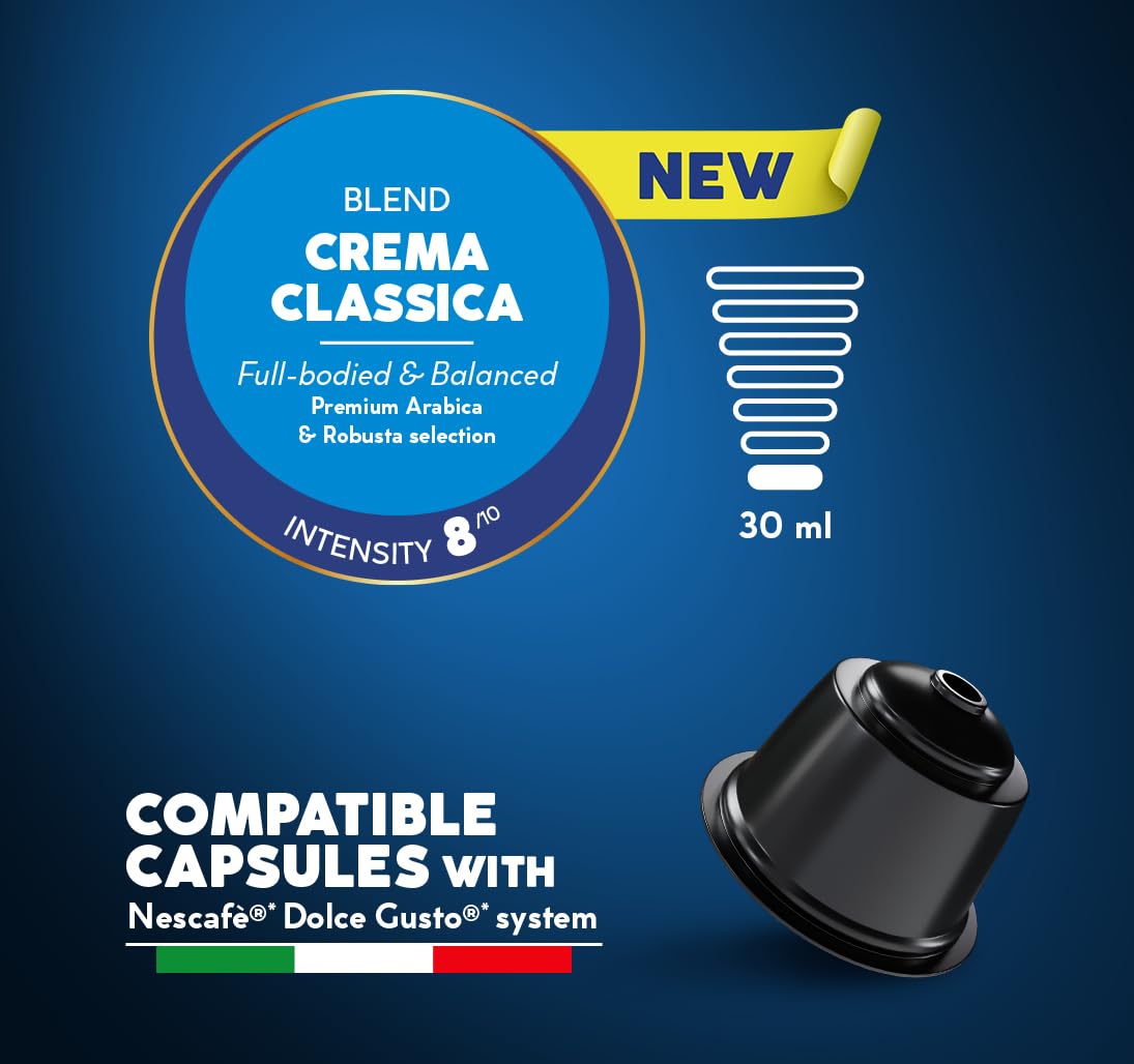 CAFFÈ BORBONE Crema Classica Coffee Capsules - 64 Count | Nescafé Dolce Gusto Compatible | Intensity 8/10 3