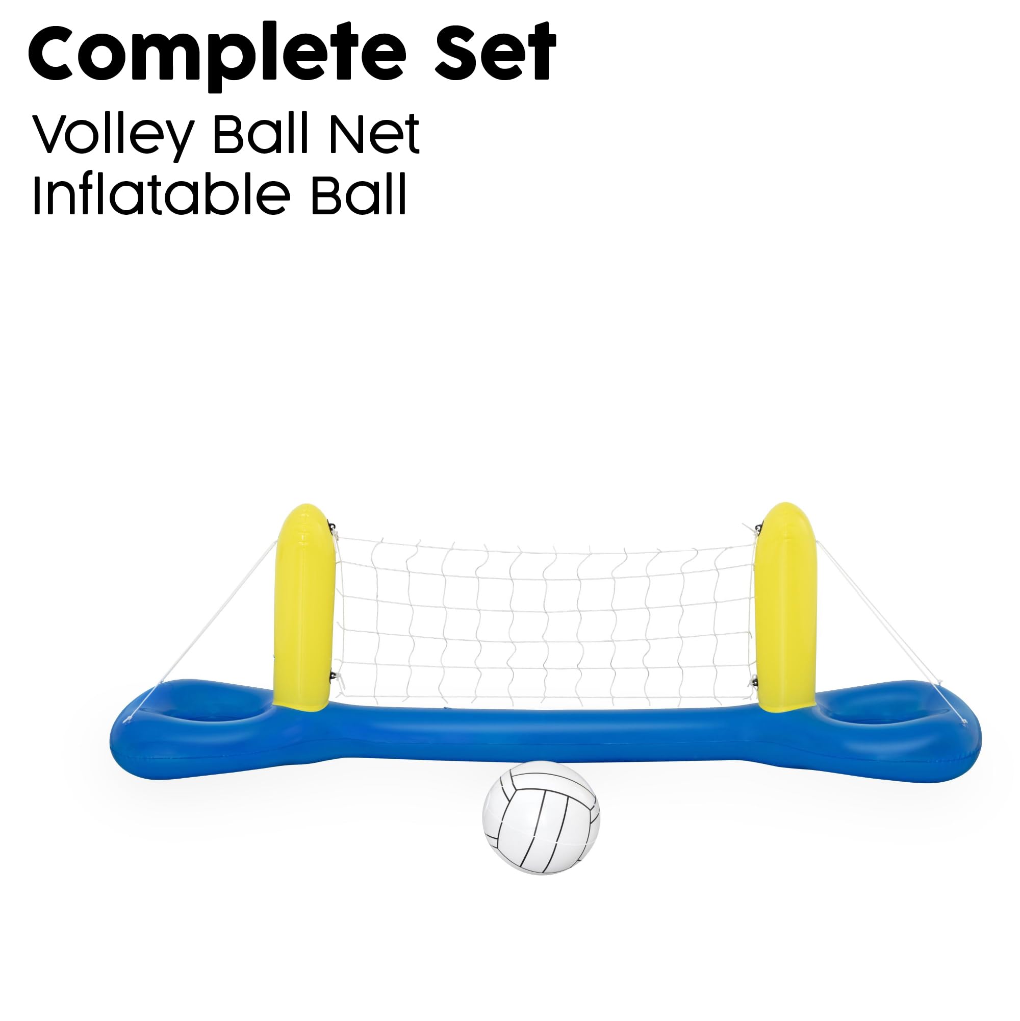 Bestway Inflatable Volleyball Set with Net and Ball for Pool Play | 2.44m x 64cm 5