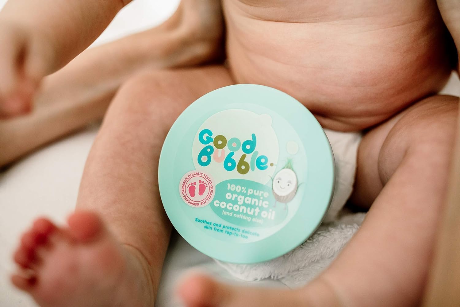 Good Bubble Bio-Kokosöl für die Babymassage (185 g) 4