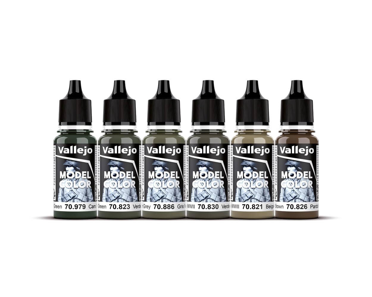 Vallejo Model Color Acrylic Paint Set - Permanent Pigments for Fine Arts | 6 x 17 ml Bottles 3