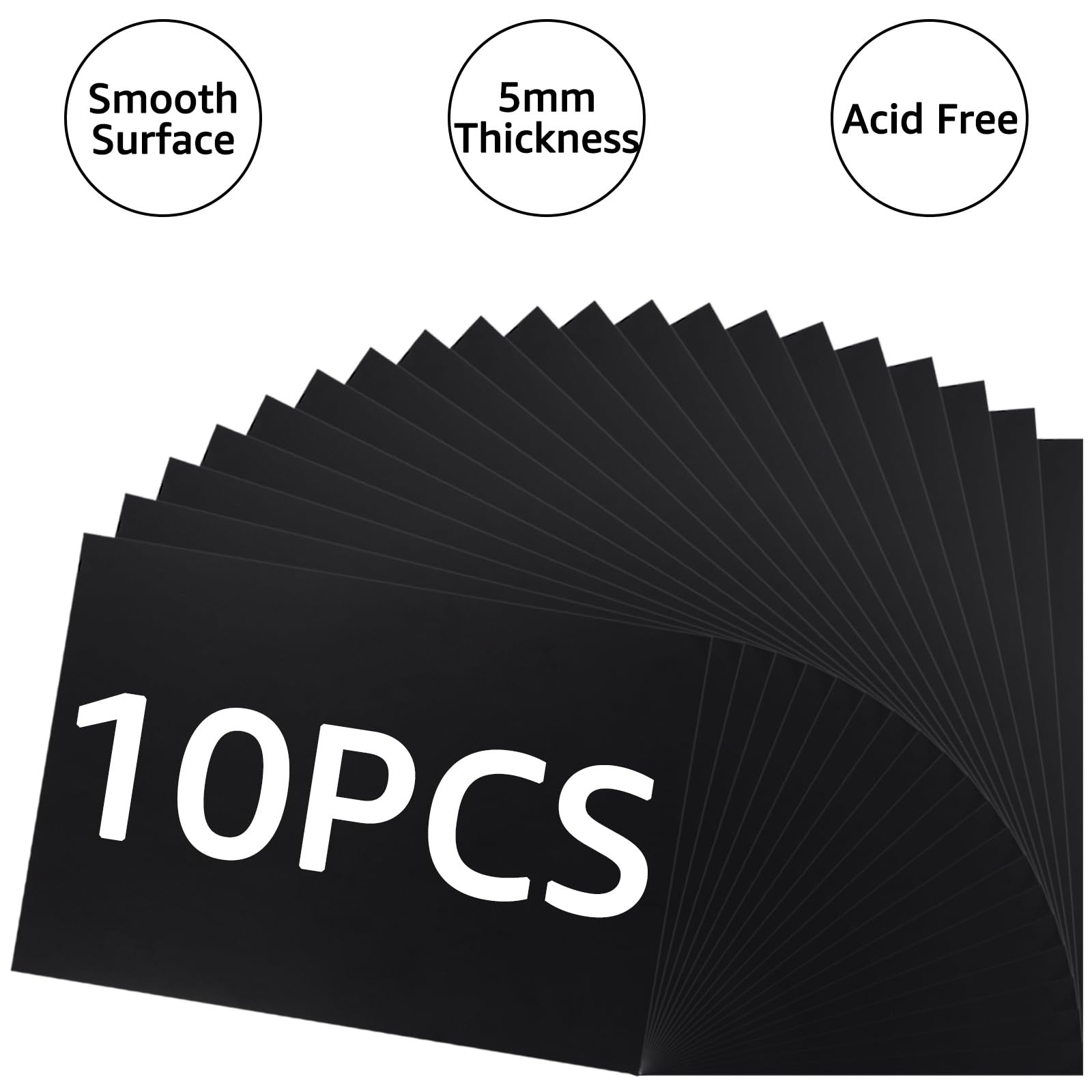 ASelected Foam Boards - 10 Pack A2 Size 5mm Thick Black Polystyrene for Sign Making & Crafts 4