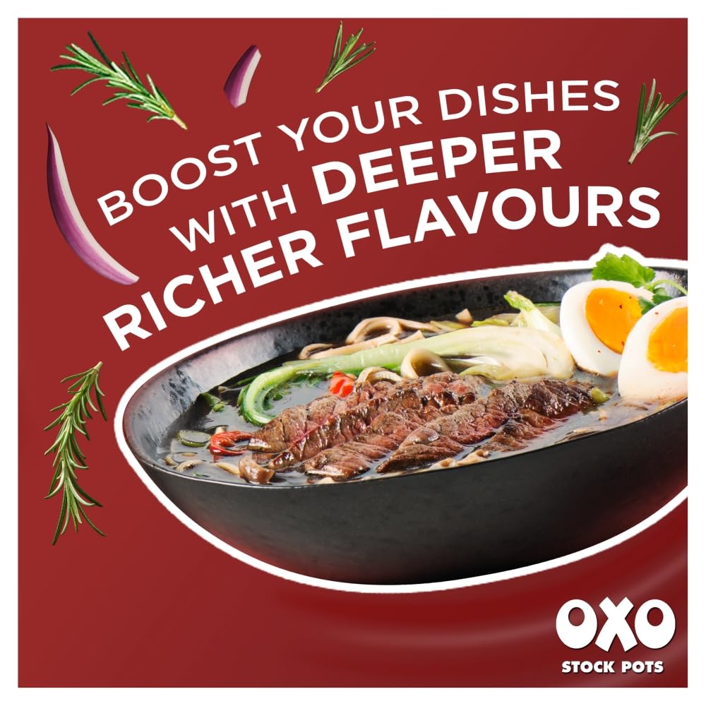 OXO Rich Beef Stock Pots with Rosemary & Onion – 4 Pots | Made with Real Meat Juices 9
