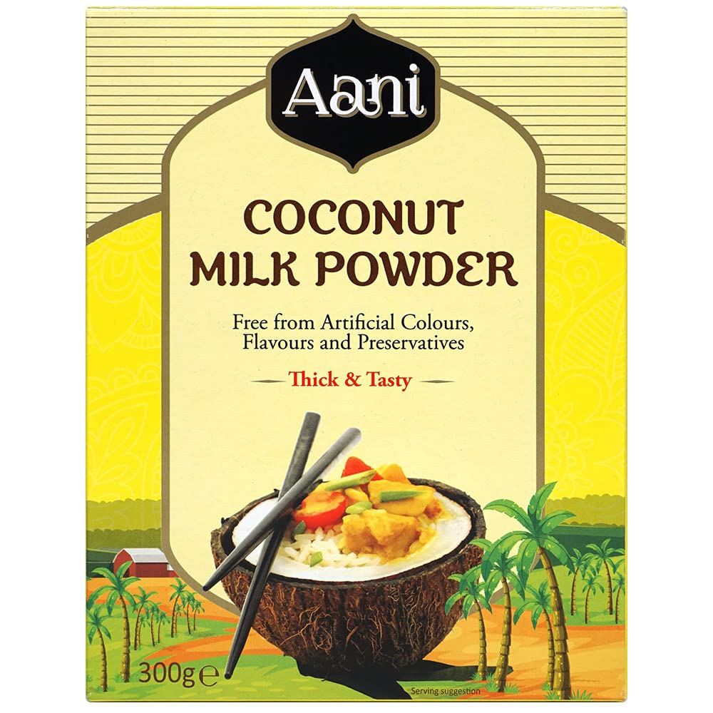Aani Kokosmilchpulver, 300 g – Premium-Kokosmilchersatz für Currys, Saucen, Desserts