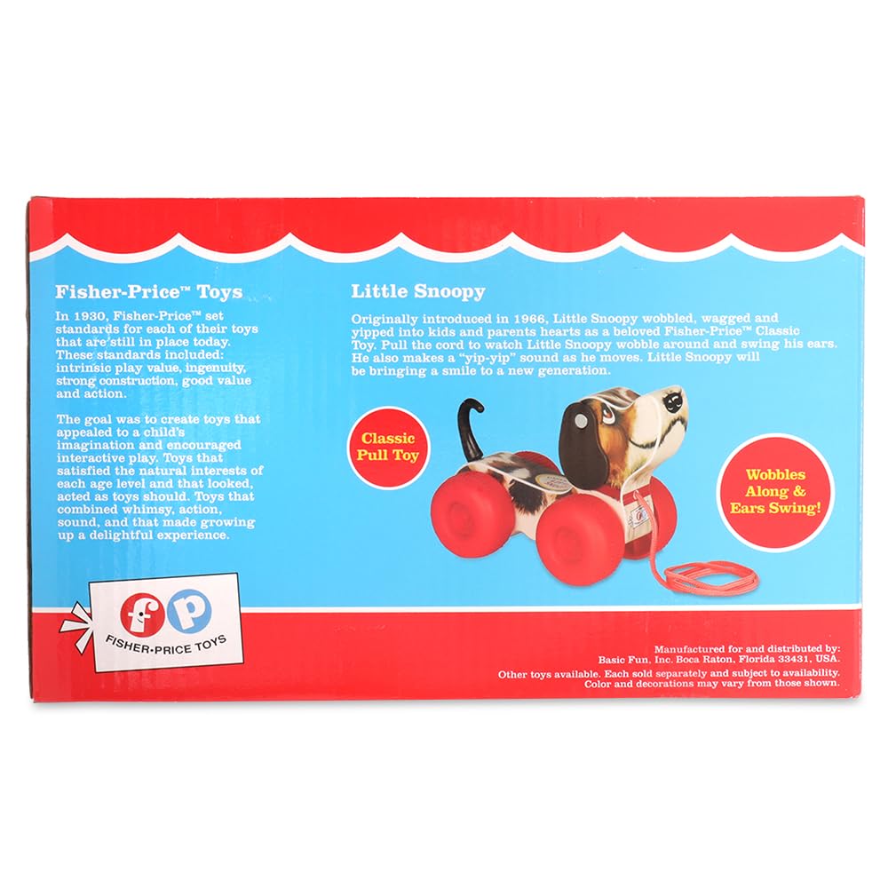 Basic Fun Fisher Price Little Snoopy Pull-Along Toy | Multicolor | Ages 12 Months+ 7
