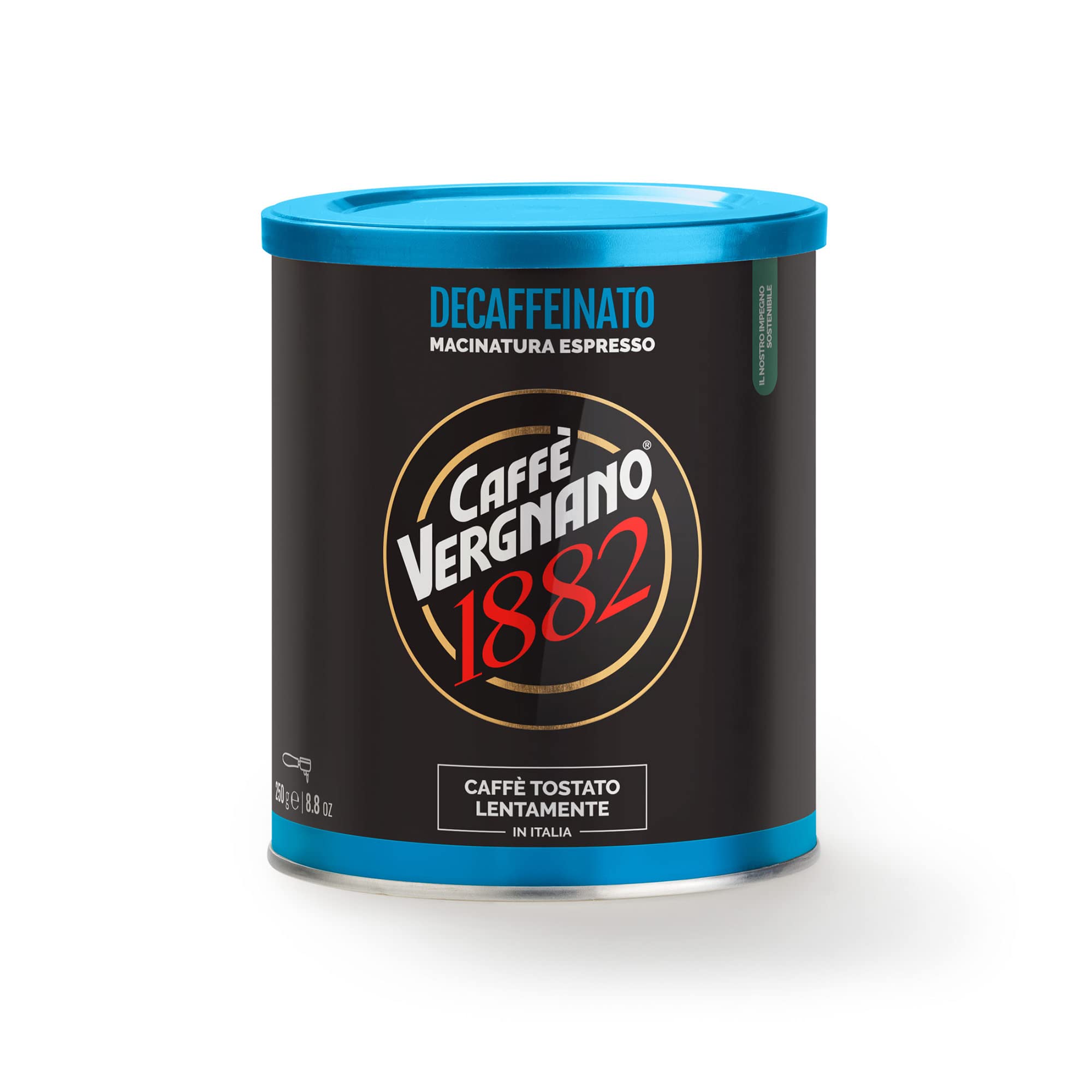 Caffè Vergnano 1882 Decaffeinato Ground Coffee - 250g Tin