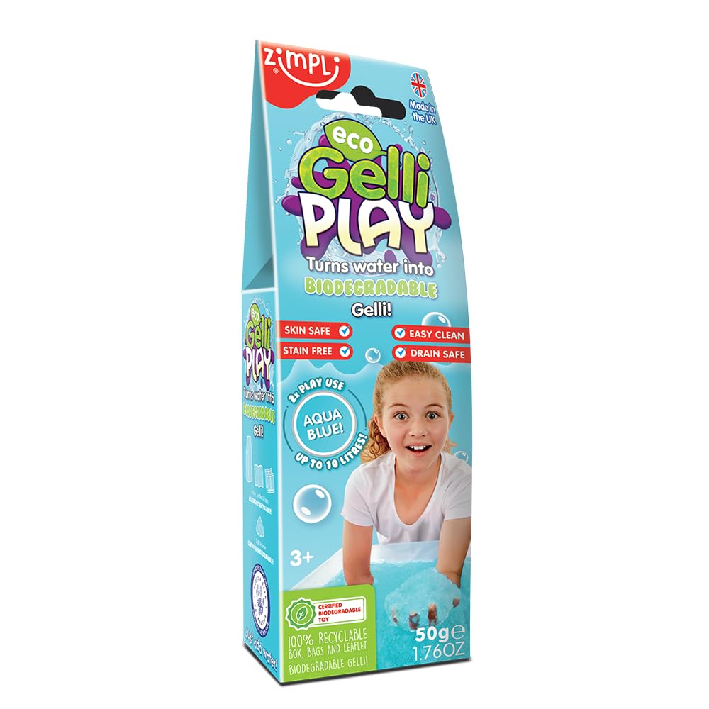 ZIMPLI Eco Gelli Play Aqua - Turns Water into Goo | Biodegradable | Skin Safe