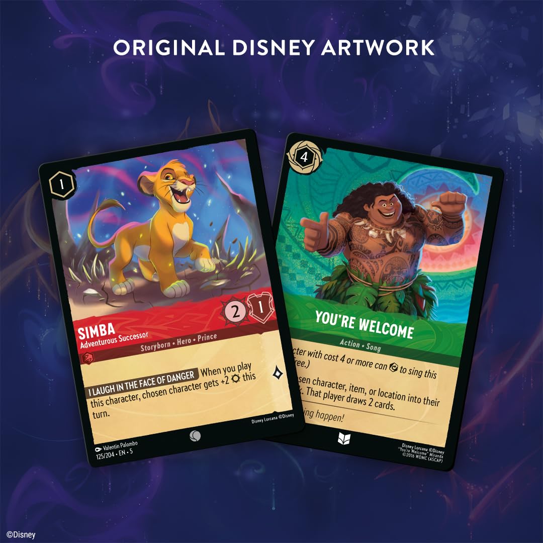 Ravensburger Disney Lorcana Trading Card Game Starter Deck - Ages 8+ | 60 Cards + Booster Pack 5
