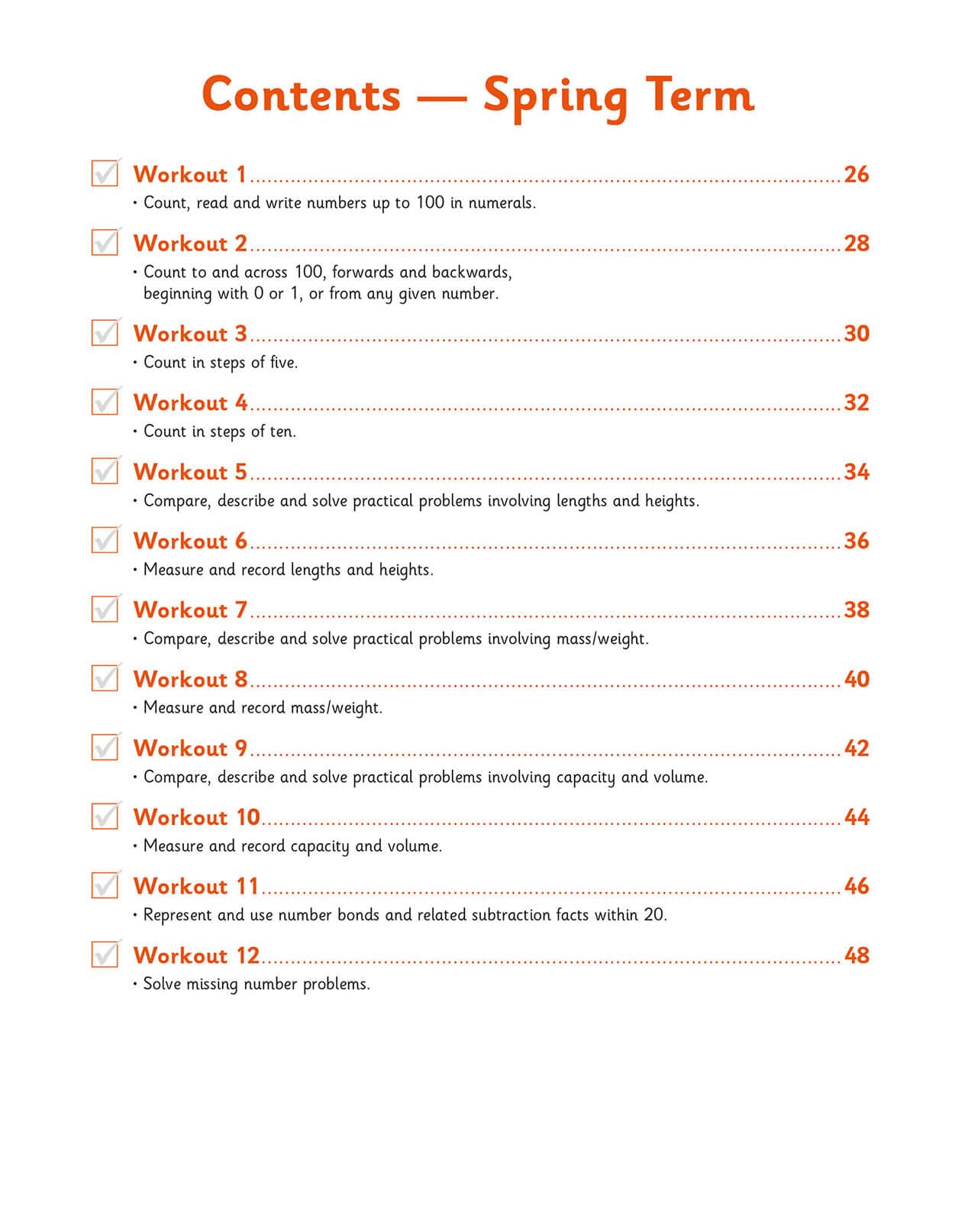 CGP KS1 Maths 10-Minute Weekly Workouts - Year 1 Study Aid | Paperback | Ages 5-6 3