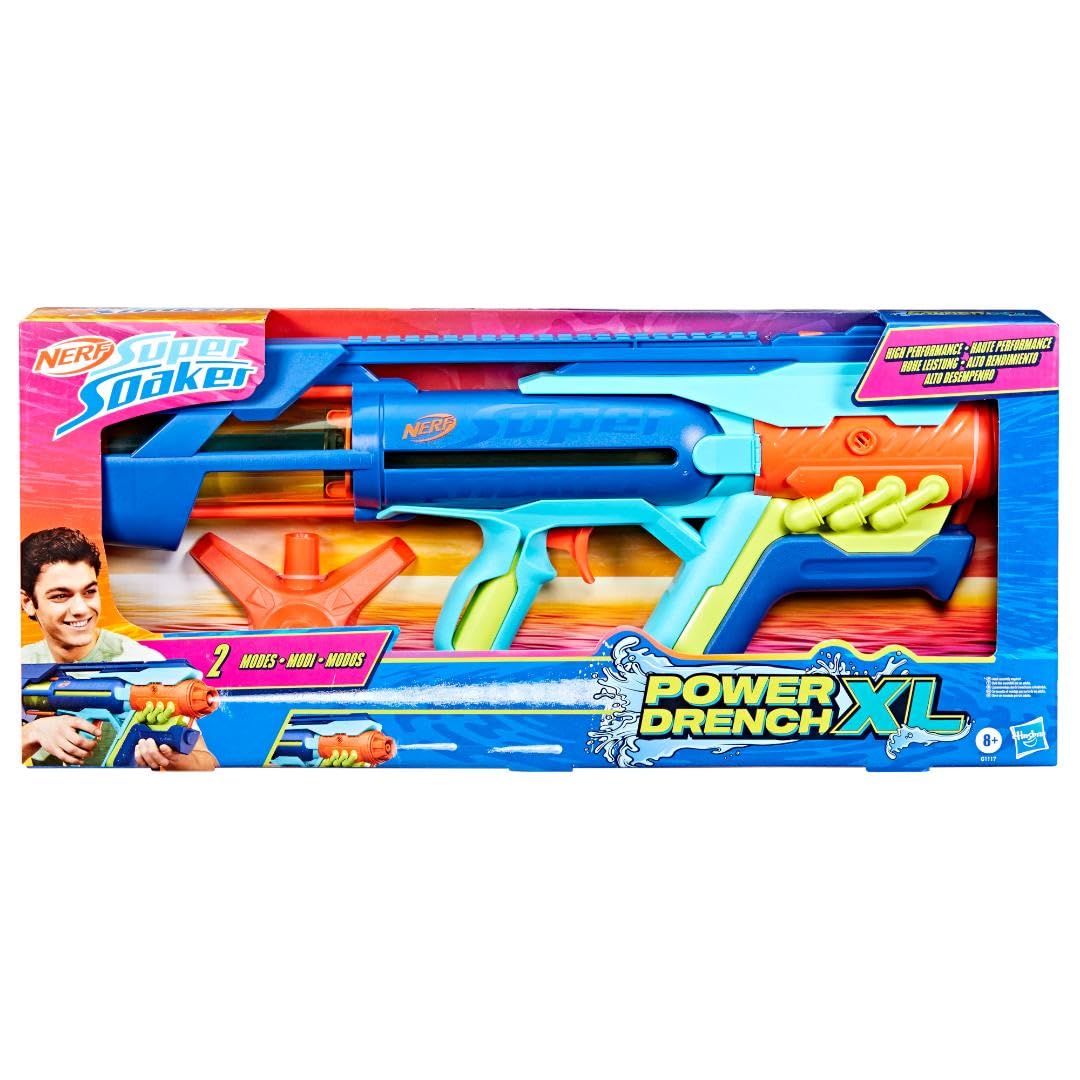 Super Soaker Nerf Power Drench XL Water Blaster | XL Tank | Ages 8+ | Rot Color