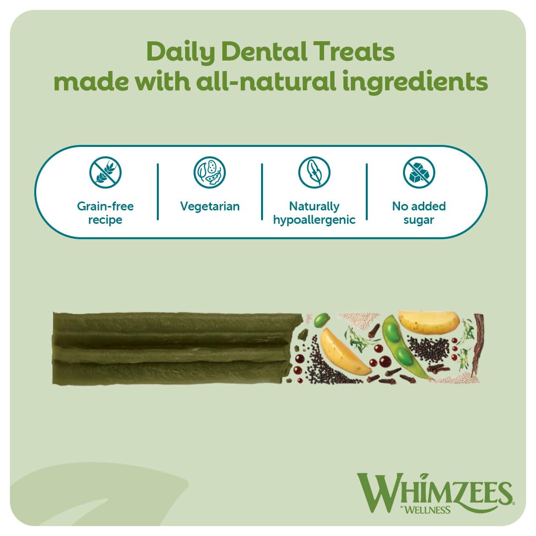 WHIMZEES Stix S Monthly Fund Dental Sticks for Small Dogs | 30 Count | Vegetarian 3
