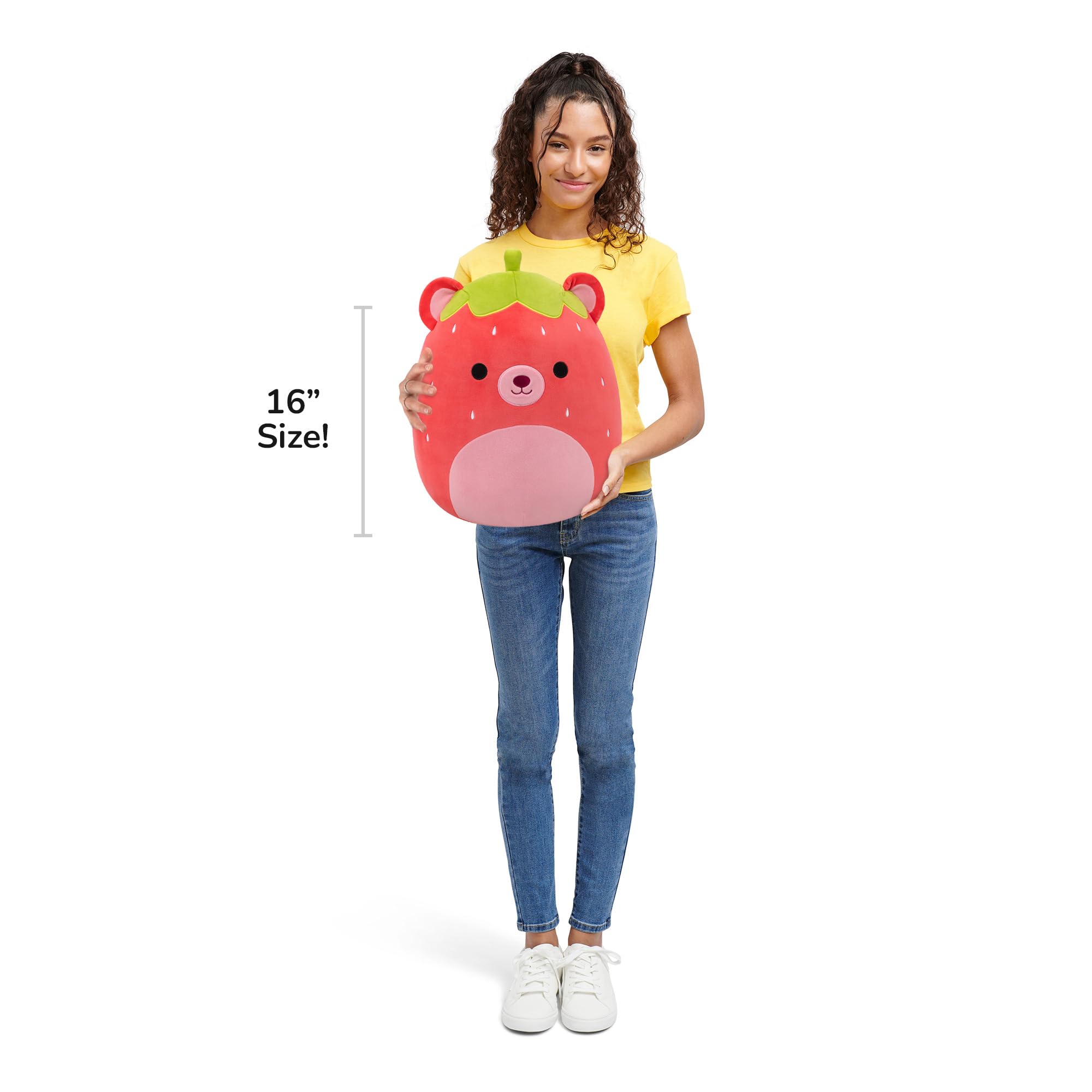 Squishmallows Romeo the Strawberry Bear - 16-Inch Plush Stuffed Animal for Kids 3+