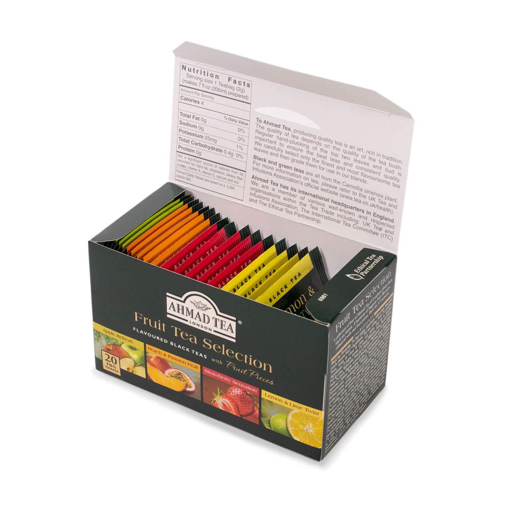 Ahmad Tea Fruit Black Tea Selection - 20 Teabags | Real Fruit Pieces | Hot or Iced 6